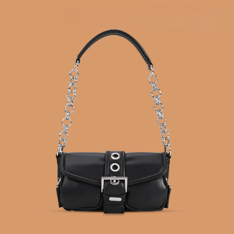 Wholesale Mini Retro Ring Chain PU Underarm Bag